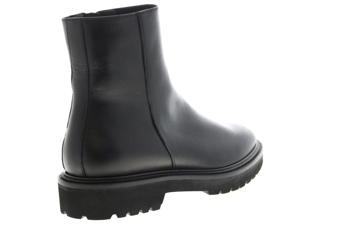 Aquatalia Pasquale Calf 34M0937-BLK Mens Black Leather Casual Dress Boots