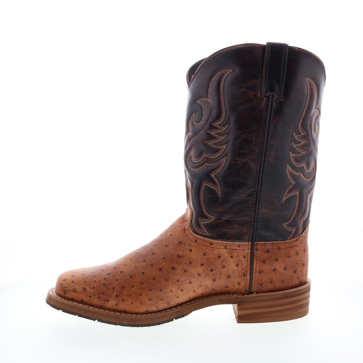 6750 Mens Brown Leather Slip On Cowboy Western Boots