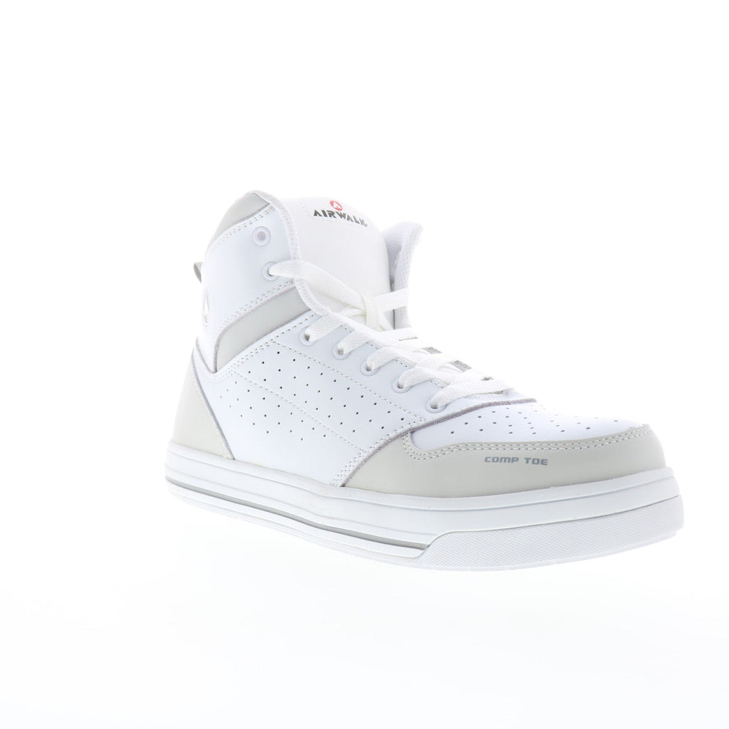 Airwalk Arena Mid Composite Toe EH SR Mens White Wide Work & Safety Shoes