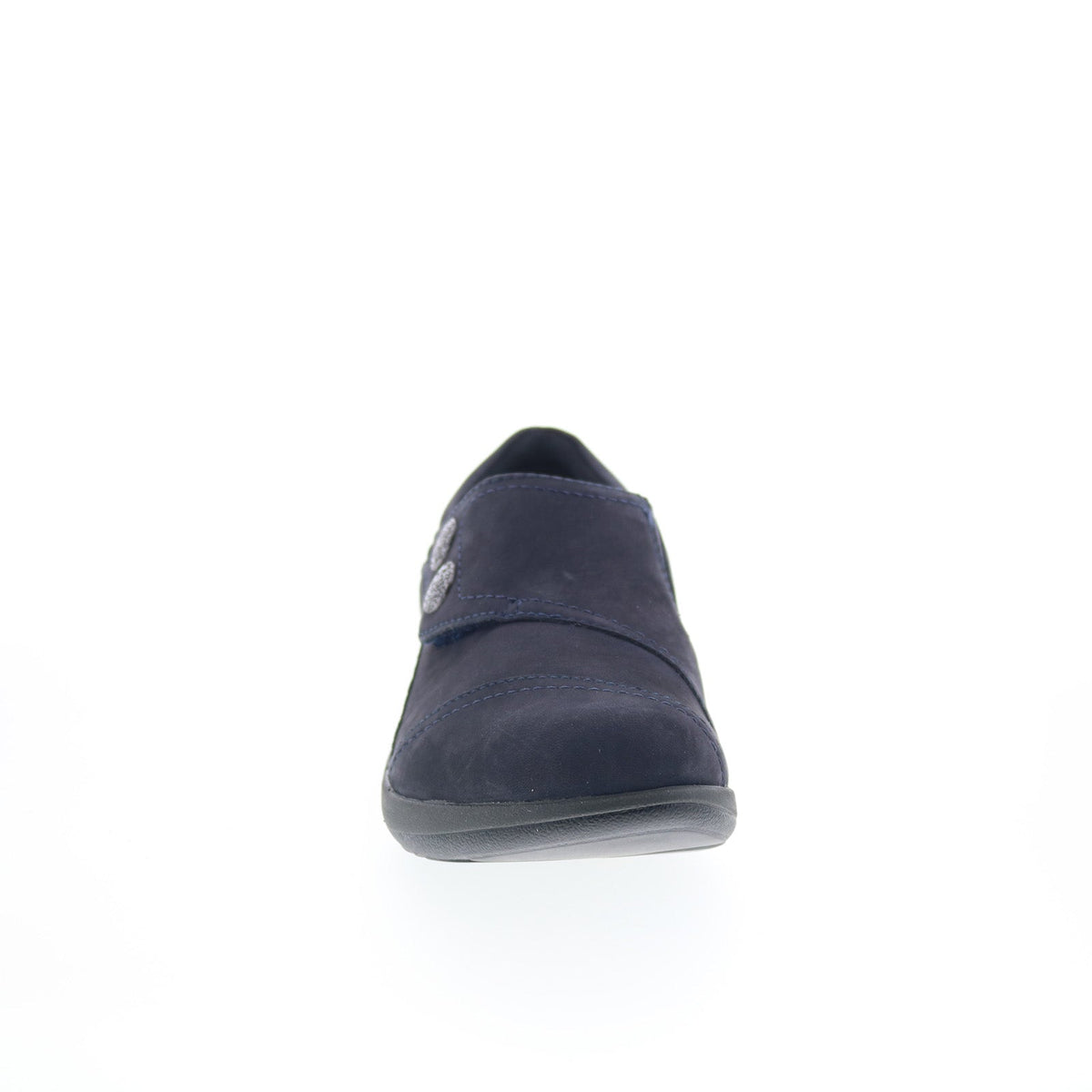 Aetrex Karina DM505 Womens Blue Wide Leather Loafer Flats Shoes