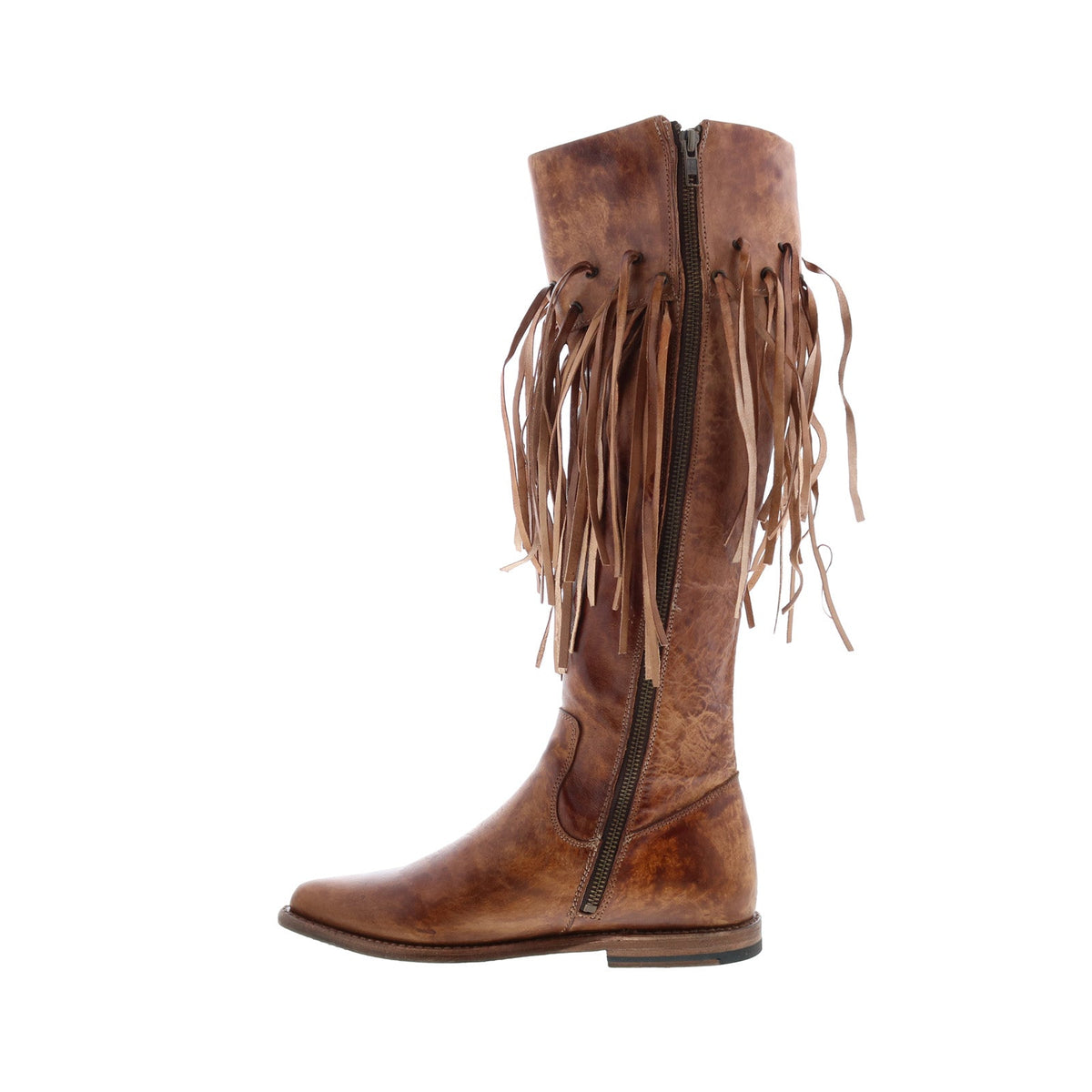 Bed Stu Hoplia F397001 Womens Brown Leather Zipper Knee High Boots