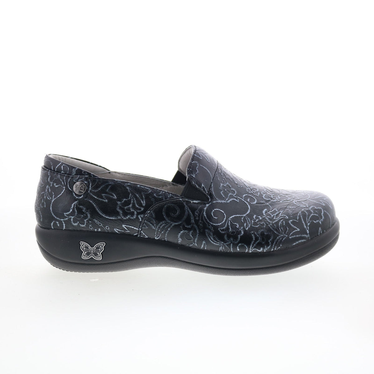 Alegria Keli KEL6401 Womens Black Leather Slip On Loafer Flats Shoes