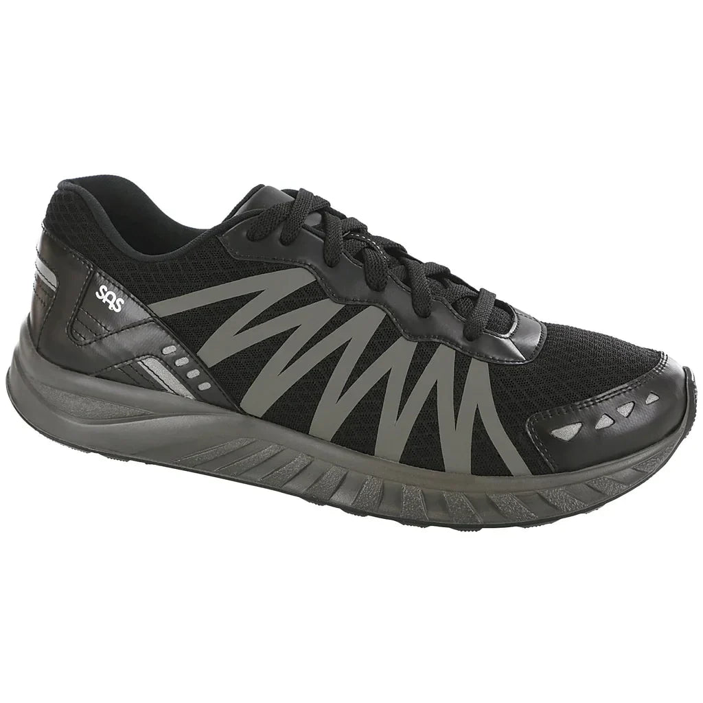 Men's Pursuit Lace Up Sneaker in Black/Gray
